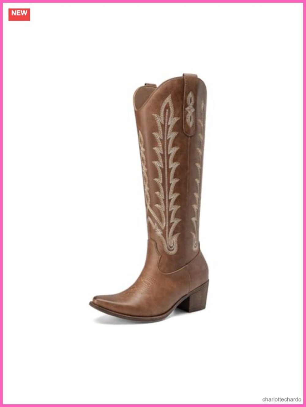 Women's Cowboy Boots Knee High Cowgirl Western Square Toe Block Heel